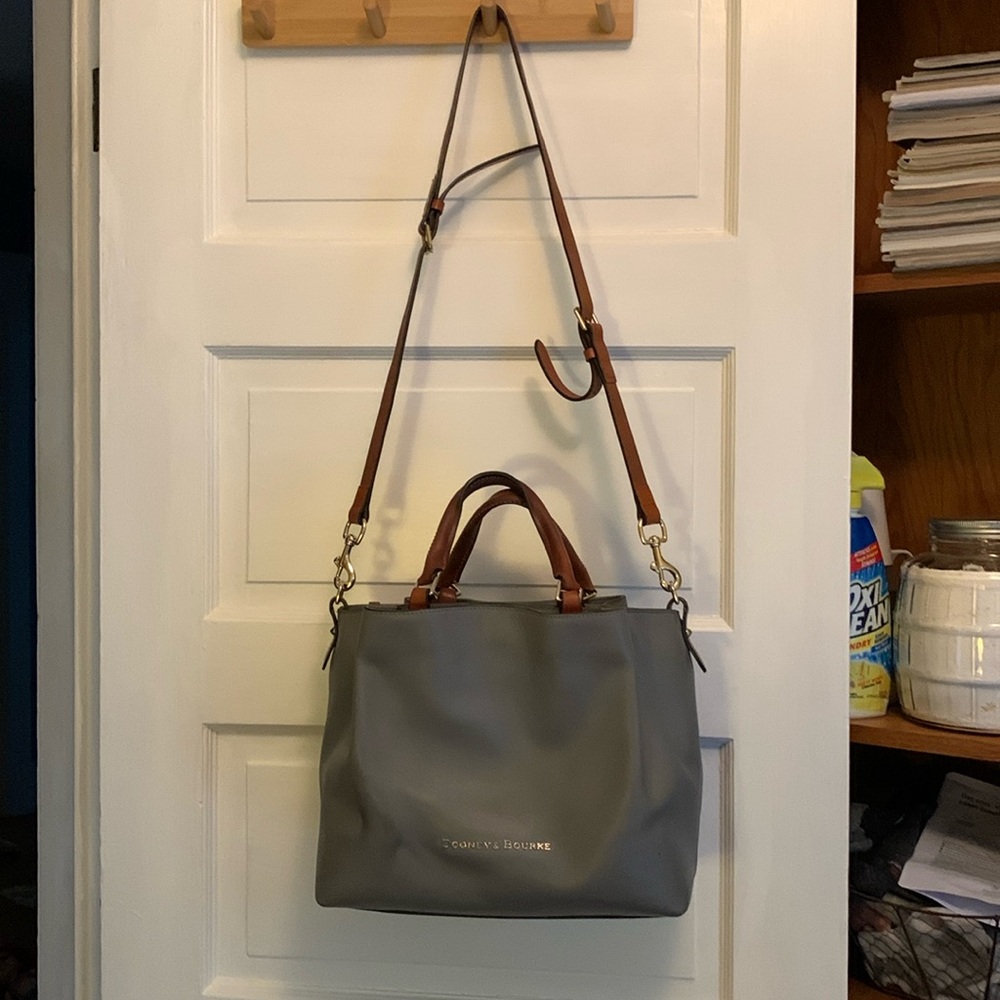 Dooney and Bourke large grey leather bag